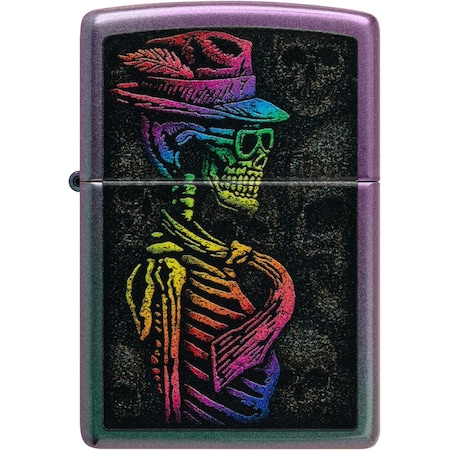 Zippo 2022N Zippo Supplement, Rainbow Skull, Iridescent ZIP-48192